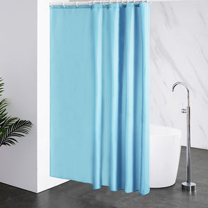 Furlinic Light Sky Shower Curtains Extra Long Bathroom Waterproof Fabric Washable Dust Proof Liner,Set with 12 PCS Plastic Hooks W180 x H210cm(72" x 82").
