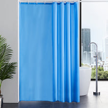 Load image into Gallery viewer, Furlinic Extra Wide Blue Fabric Shower Curtain,Smooth Dustproof Material Curtains for Shower with 16 Plastic Hooks-96&quot; x 78&quot;.