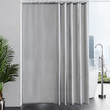 Load image into Gallery viewer, Furlinic Extra Long Shower Curtain With Hooks,100% Polyester Bathroom Shower Curtain Waterproof(Grey),200 x 240cm(78 x 94 Inch).
