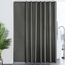 Load image into Gallery viewer, Furlinic Extra Wide Shower Curtain with Hooks,100% Polyester Bathroom Shower Curtain Waterproof(Dark Grey),244 x 200cm(96 x 78 Inch).
