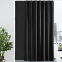 Load image into Gallery viewer, Furlinic Black Shower Curtains Extra Wide Bathroom Waterproof Fabric Washable Liner Mould Proof,Sets With 16 PCS Plastic Hooks W96 x H78(244 x 200cm).