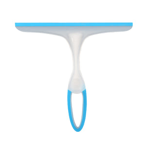 Furlinic Window Squeegees,Rubber Glass Wiper Blades for Bath, Kitchen and Car-Blue Handle, Plastic