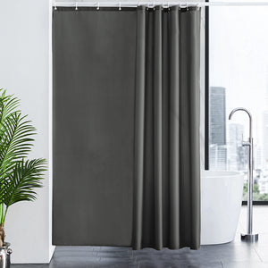 Furlinic 71" x 71" Extra Large Shower Curtain Liner,Duty Waterproof Fabric Curtains for Shower with 12 Plastic Hooks-Dark Grey.