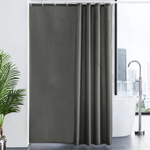 Load image into Gallery viewer, Furlinic Shower Curtain With Hooks,Extra Long 100% Polyester Bathroom Shower Curtains Waterproof(Dark Grey),180 x 200cm(72 x 78 Inch).