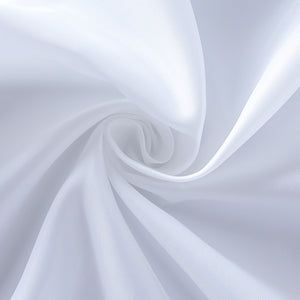 Furlinic Long Hookless Shower Curtain 78 Inch,Made of White Heavy Fabric Washable and Waterproof for Stall or Bathtub.