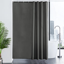 Load image into Gallery viewer, Furlinic Dark Grey Shower Curtain Made of Eco Heavy Fabric with 12 Plastic Hooks,Extra Large Waterproof Curtains for Shower in Bathroom-71 x 78&quot;.