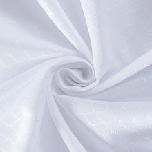 Load image into Gallery viewer, Furlinic Waffle Shower Curtain Long White Fabric,Heavy Opaque Curtains Liner Washable Waterproof for Stall or Bathtub,82x71 Inch.