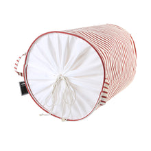 Load image into Gallery viewer, Furlinic Collapsible Laundry Baskets Large,Eco Foldable Dirty Clothes Stand Storage Hampers,Waterproof Round Inner Drawstring Clothing Bins(Available 17.7&quot; &amp; 19.7&quot; Height)-Red Narrow Stripe,L.