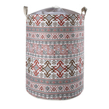 Load image into Gallery viewer, Furlinic Collapsible Laundry Baskets Large Eco Foldable Dirty Clothes Stand Storage Hampers Waterproof Round Inner Drawstring Clothing Bins-XL/H60cm x Ø40cm,Bohemia B.