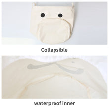 Load image into Gallery viewer, Furlinic Large Laundry Baskets,Collapsible Dirty Clothes Stand Storage Hampers,Foldable Waterproof Round Inner Drawstring Clothing Bins-Smile Dog(45 L).