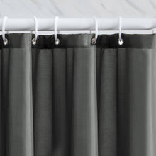 Load image into Gallery viewer, Furlinic Dark Grey Shower Curtain Made of Eco Heavy Fabric with 12 Plastic Hooks,Extra Large Waterproof Curtains for Shower in Bathroom-72 x 82&quot;.