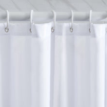 Load image into Gallery viewer, Furlinic Shower Curtains Extra Large Bathroom Waterproof Fabric Washable Liner Mould Proof,Sets With 12 Plastic Rings-71&quot; x 71&quot;,White.