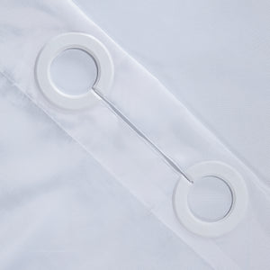 Furlinic Hookless Shower Curtain,Heavy Fabric Washable and Waterproof for Stall or Bathtub.
