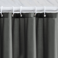 Load image into Gallery viewer, Furlinic 71&quot; x 71&quot; Extra Large Shower Curtain Liner,Duty Waterproof Fabric Curtains for Shower with 12 Plastic Hooks-Dark Grey.