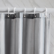 Load image into Gallery viewer, Furlinic Extra Wide Grey Fabric Shower Curtain,Smooth Dustproof Material Curtains for Shower with 16 Plastic Hooks-96&quot; x 78&quot;.