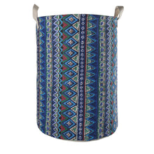 Load image into Gallery viewer, Furlinic Collapsible Laundry Baskets Large Eco Foldable Dirty Clothes Stand Storage Hampers Waterproof Round Inner Drawstring Clothing Bins-XL/H60cm x Ø40cm,Bohemia C.