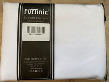 Load image into Gallery viewer, Furlinic White Fabric Shower Curtain Extra Long,Smooth Dustproof Material Curtains for Shower with 12 Plastic Hooks-60&quot; x 72&quot;.