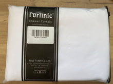 Load image into Gallery viewer, Furlinic Extra Wide White Fabric Shower Curtain,Smooth Dustproof Material Curtains for Shower with 16 Plastic Hooks-96&quot; x 78&quot;.