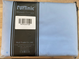 Furlinic 71" x 71" Extra Large Shower Curtain Liner,Duty Waterproof Fabric Curtains for Shower with 12 Plastic Hooks-Blue.