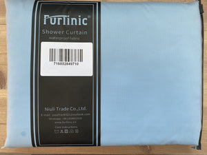 Furlinic Extra Wide Light sky Fabric Shower Curtain,Smooth Dustproof Material Curtains for Shower with 16 Plastic Hooks-96" x 78".