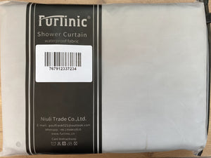 Furlinic 71" x 71" Extra Large Shower Curtain Liner,Duty Waterproof Fabric Curtains for Shower with 12 Plastic Hooks-Grey.