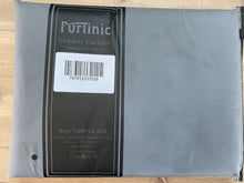 Load image into Gallery viewer, Furlinic Extra Wide Black Fabric Shower Curtain,Smooth Dustproof Material Curtains for Shower with 16 Plastic Hooks-96&quot; x 78&quot;.