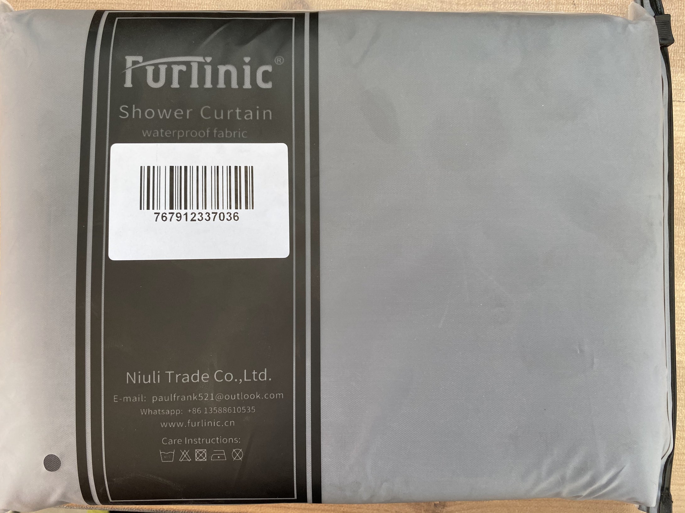 Furlinic Dark Grey Fabric Shower Curtain Extra Long,Smooth Dustproof Material Curtains for Shower with 12 Plastic Hooks-60