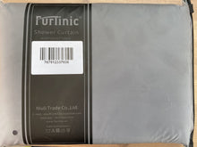 Load image into Gallery viewer, Furlinic Dark Grey Fabric Shower Curtain Extra Long,Smooth Dustproof Material Curtains for Shower with 12 Plastic Hooks-60&quot; x 72&quot;.