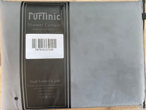 Furlinic 71" x 71" Extra Large Shower Curtain Liner,Duty Waterproof Fabric Curtains for Shower with 12 Plastic Hooks-Dark Blue.