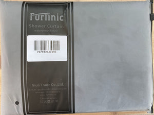 Furlinic 71" x 71" Extra Large Shower Curtain Liner,Duty Waterproof Fabric Curtains for Shower with 12 Plastic Hooks-Dark Blue.
