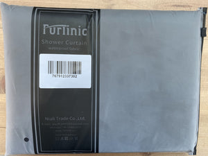 Furlinic Dark Blue Shower Curtain Made of Eco Heavy Fabric with 12 Plastic Hooks,Extra Large Waterproof Curtains for Shower in Bathroom-72 x 82".