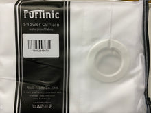 Load image into Gallery viewer, Furlinic Long Hookless Shower Curtain 78 Inch,Made of White Heavy Fabric Washable and Waterproof for Stall or Bathtub.
