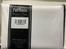 Load image into Gallery viewer, Furlinic White Waffle Shower Curtain Heavy Luxury Fabric,Washable Waterproof Curtains with Weighted Hem for Hotel or Family-71x71 Inch.