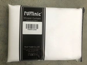Furlinic Shower Curtains Extra Large Bathroom Waterproof Fabric Washable Liner Mould Proof,Sets With 12 Plastic Rings-72" x 78",White.