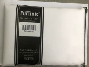 Furlinic Shower Curtains Extra Large Bathroom Waterproof Fabric Washable Liner Mould Proof,Sets With 12 Plastic Rings-71" x 71",White.