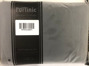 Furlinic Black Shower Curtains Extra Wide Bathroom Waterproof Fabric Washable Liner Mould Proof,Sets With 16 PCS Plastic Hooks W96 x H78(244 x 200cm).