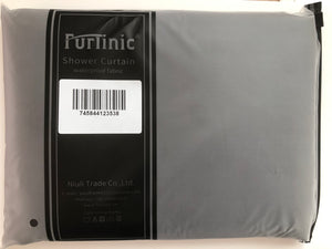 Furlinic Shower Curtain with Hooks,Extra Long 100% Polyester Bathroom Shower Curtains Waterproof(Dark Blue),180 x 210cm(72 x 84 Inch).