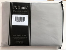 Load image into Gallery viewer, Furlinic Extra Long Shower Curtain with Hooks,100% Polyester Bathroom Shower Curtain Waterproof(Grey),180 x 210cm(72 x 84 Inch).