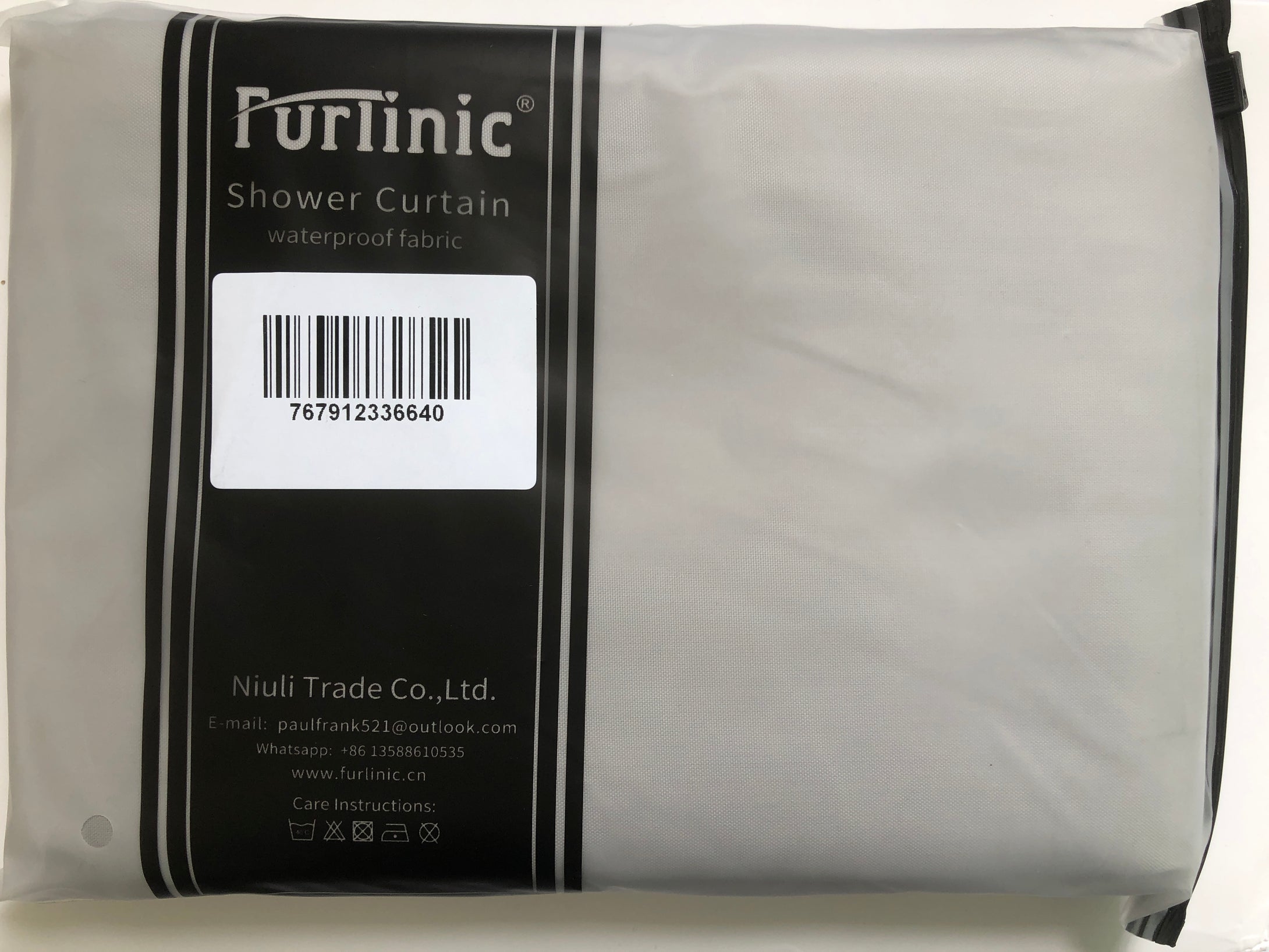 Furlinic Shower Curtains Extra Large Bathroom Waterproof Fabric Washable Liner Mould Proof,Sets With 12 Plastic Rings-72