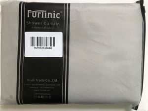 Furlinic Shower Curtains Extra Large Bathroom Waterproof Fabric Washable Liner Mould Proof,Sets With 12 Plastic Rings-72" x 78",Grey.