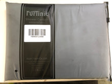 Load image into Gallery viewer, Furlinic Black Shower Curtains Extra Long Bathroom Waterproof Fabric Washable Liner Mould Proof,Sets With 12 PCS Plastic Hooks W180 x H200cm(72&quot; x 78&quot;).