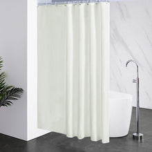 Load image into Gallery viewer, Furlinic Cream Shower Curtains Standard Bathroom Waterproof Fabric Washable Liner Mould Proof,Sets With 12 Plastic Rings-71&quot; x 71&quot;.