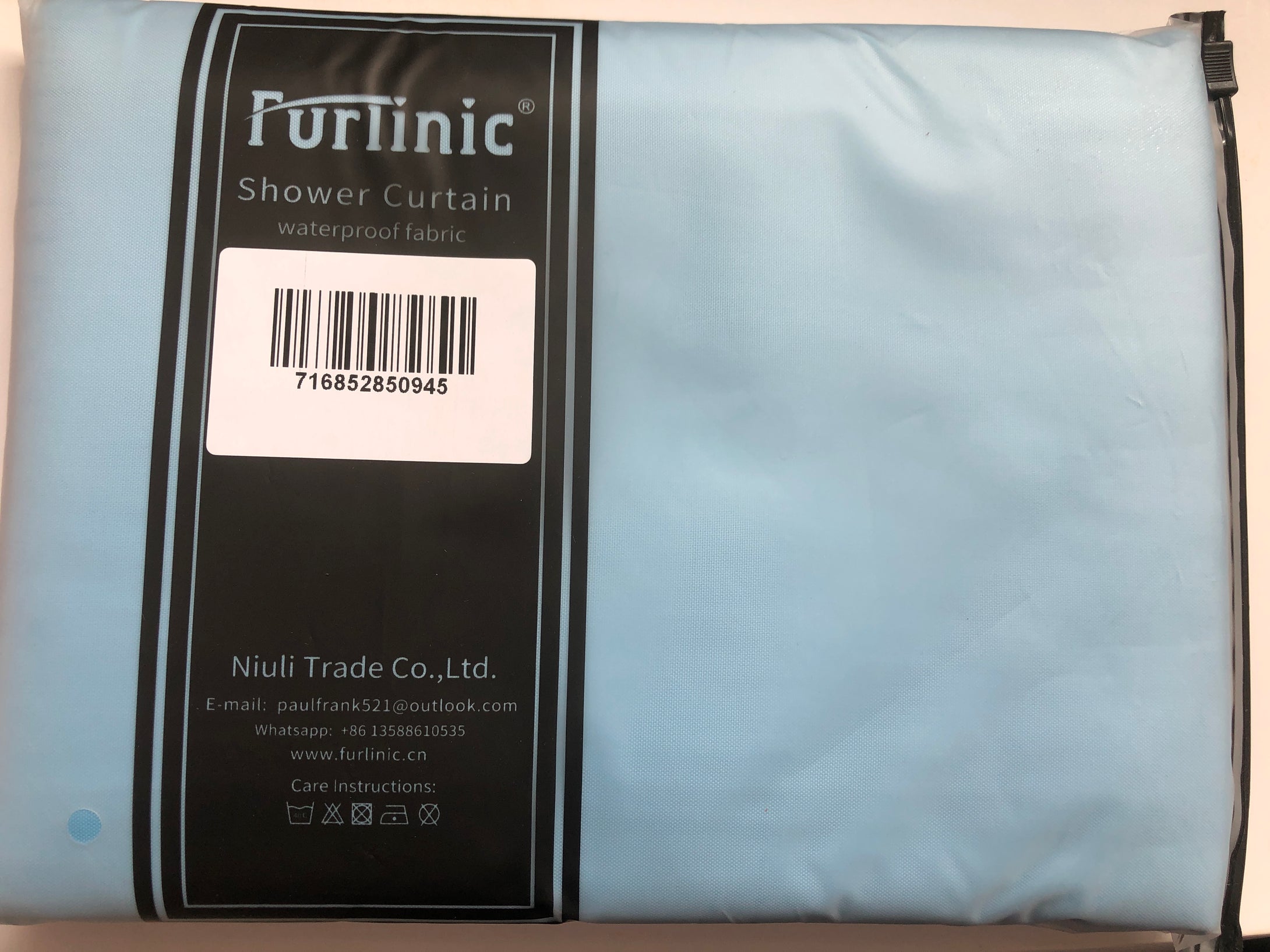 Furlinic Light Sky Shower Curtains Extra Wide Bathroom Waterproof Fabric Washable Liner Mould Proof,Sets With 16 PCS Plastic Hooks W96 x H78(244 x 200cm).